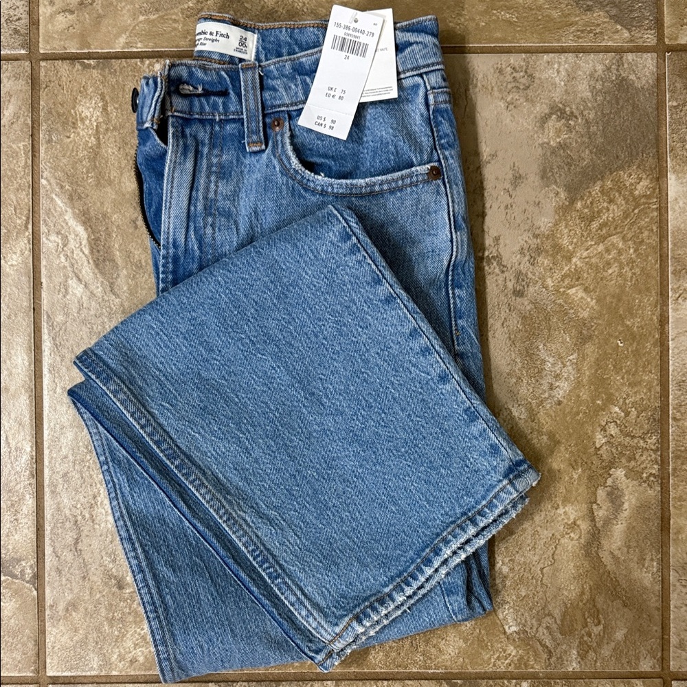 Abercrombie & Fitch Light Blue Straight Leg Jeans